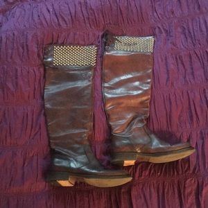 HTC Over-the-knee, studded Boots